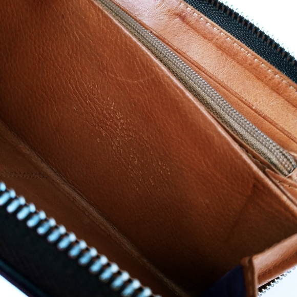 Coach Leather Full Zip Around Long Wallet - Dark Brown w/British Tan Interior - Picture 3 of 12